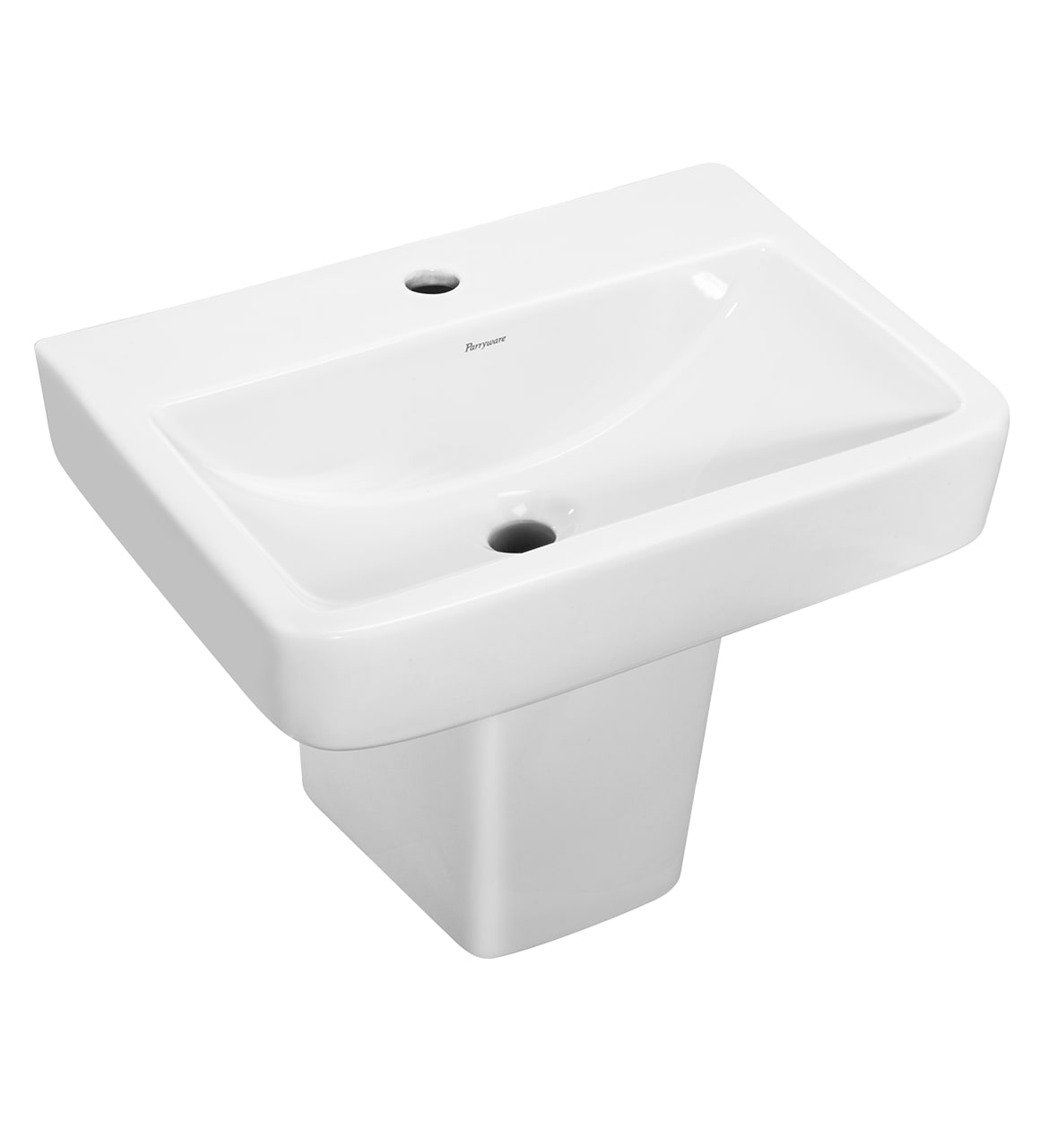 Wall Hung Basin with Half Pedestal WHITE SUTRA WPC041X1C Parryware