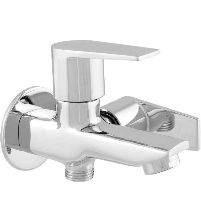 Two Way Bib Cock With Two Handles And Wall Flange (T1381A1