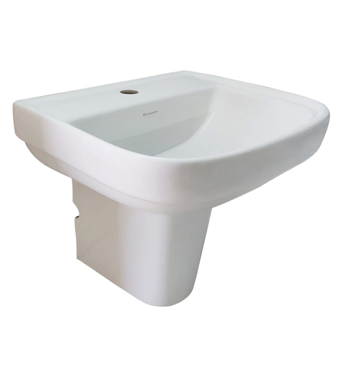 Wall Hung Basin with Half Pedestal WHITE VISTA WPC897F46 Parryware