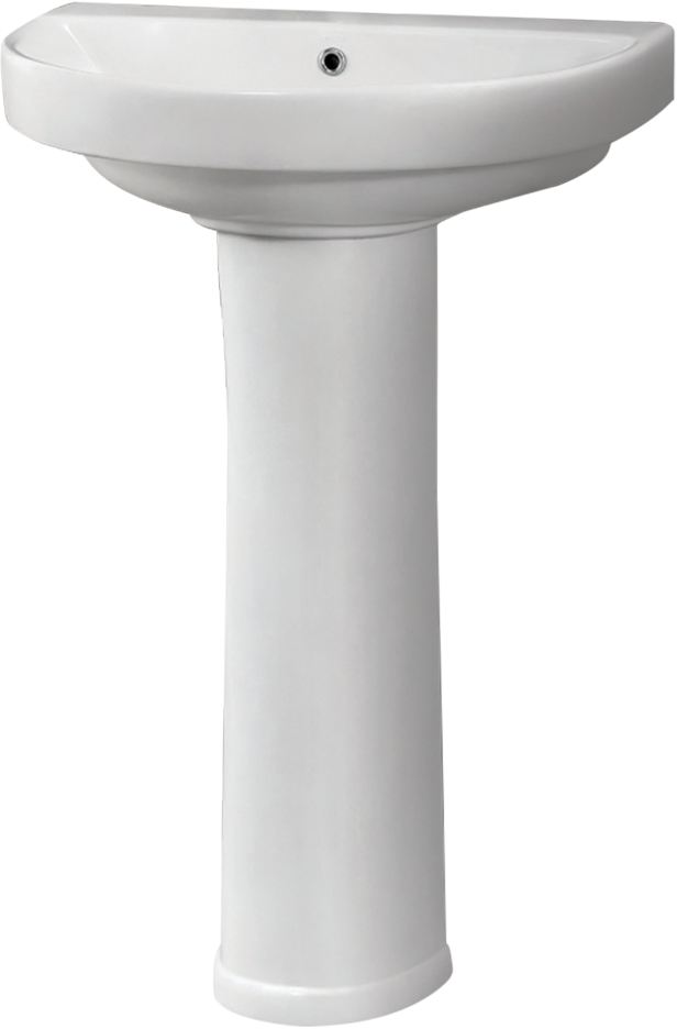 Wall Hung Basin with Full Pedestal WHITE GRACE C898G46 Parryware