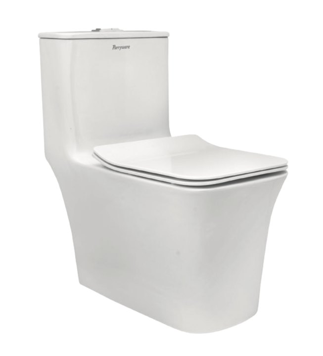 Rimless Single Piece WC with UF Seat Cover (C890546) | Parryware