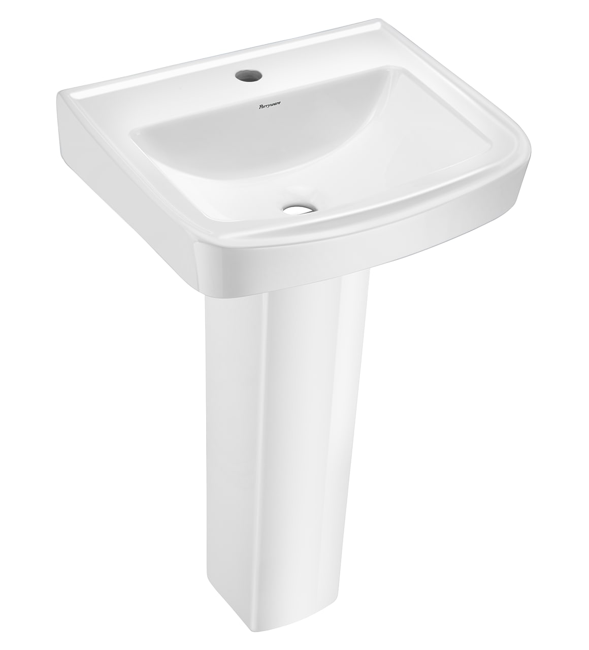 Wall Hung Basin with Full Pedestal WHITE MONTE WPC870146 Parryware